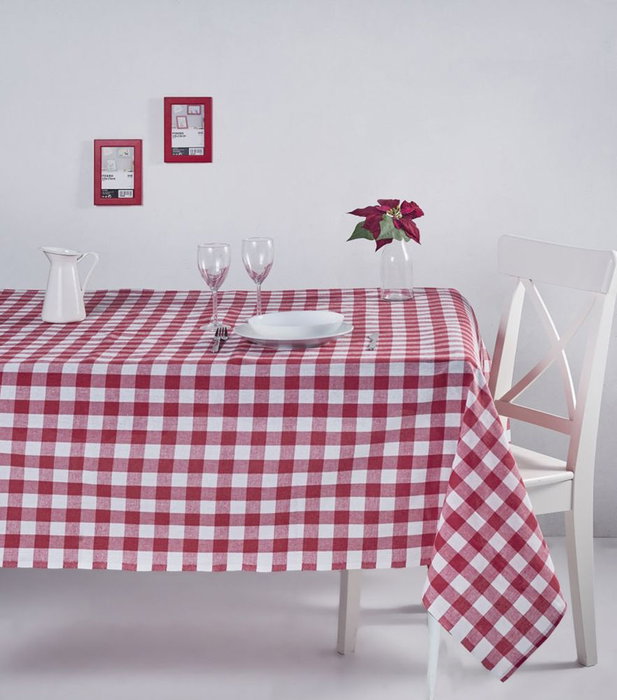 Hermia Mantel Kareli 260 Rojo a Cuadros Hermia Mantel Kareli 260 Rojo a Cuadros